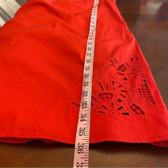 Vince Camuto | Red Cutout Trim Sheath Dress, Size 14 - Picture 8 of 9
